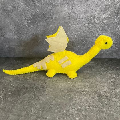Lemon the Felt Brontosaurus-Dragon