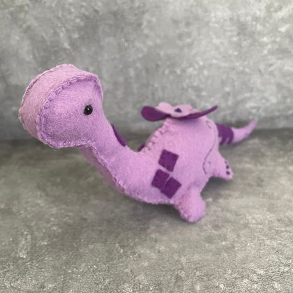 Indie the Purple Felt Brontosaurus